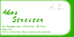 akos streiter business card